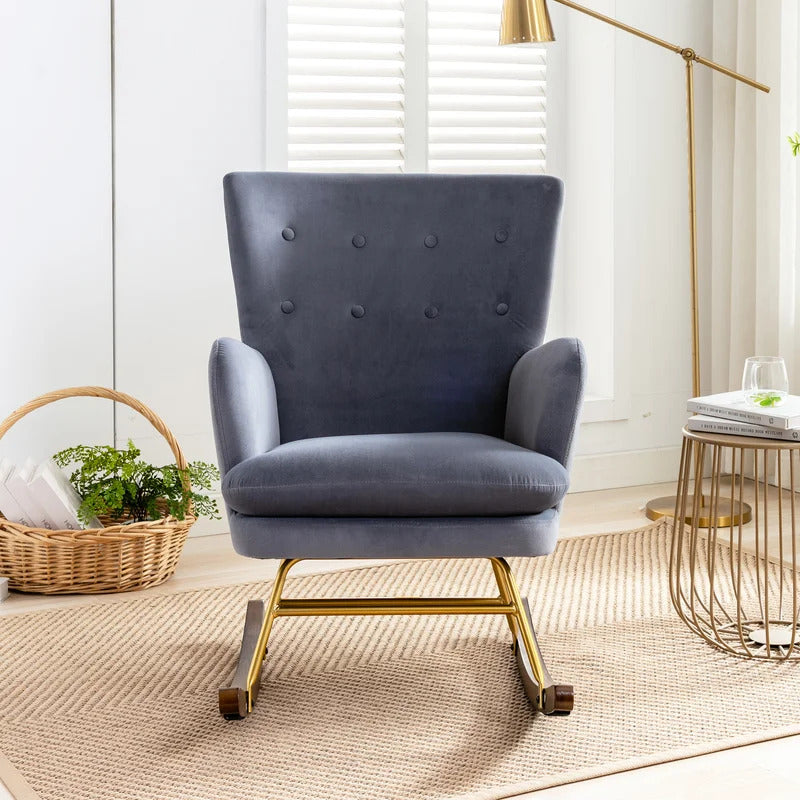 Rocking Chair: Buttoned Back Rocking Chair