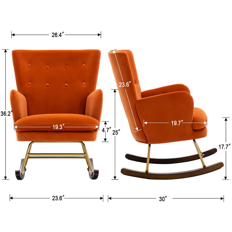Rocking Chair: Buttoned Back Rocking Chair