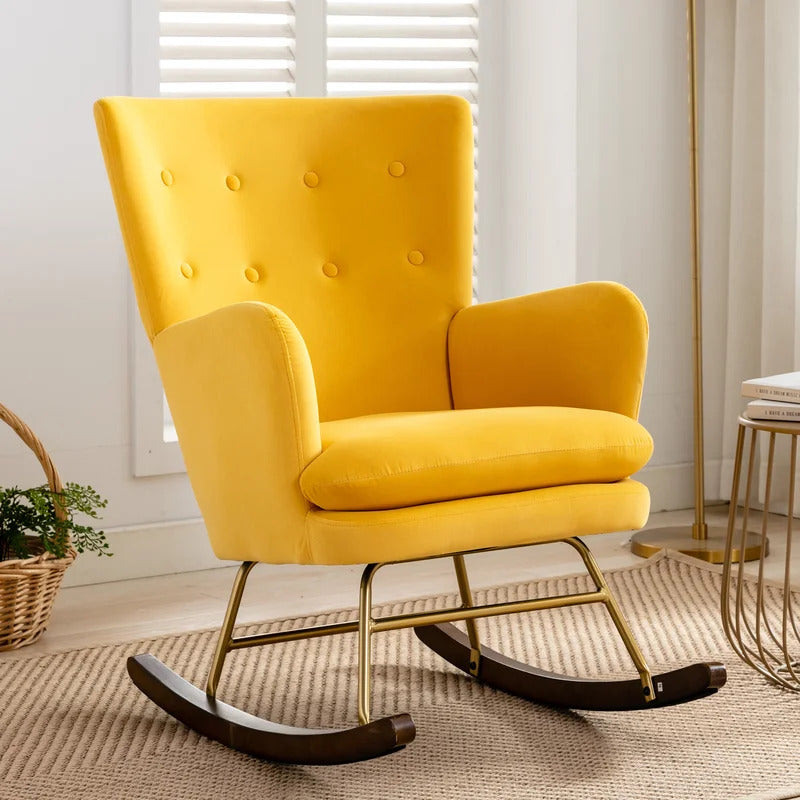 Rocking Chair: Buttoned Back Rocking Chair