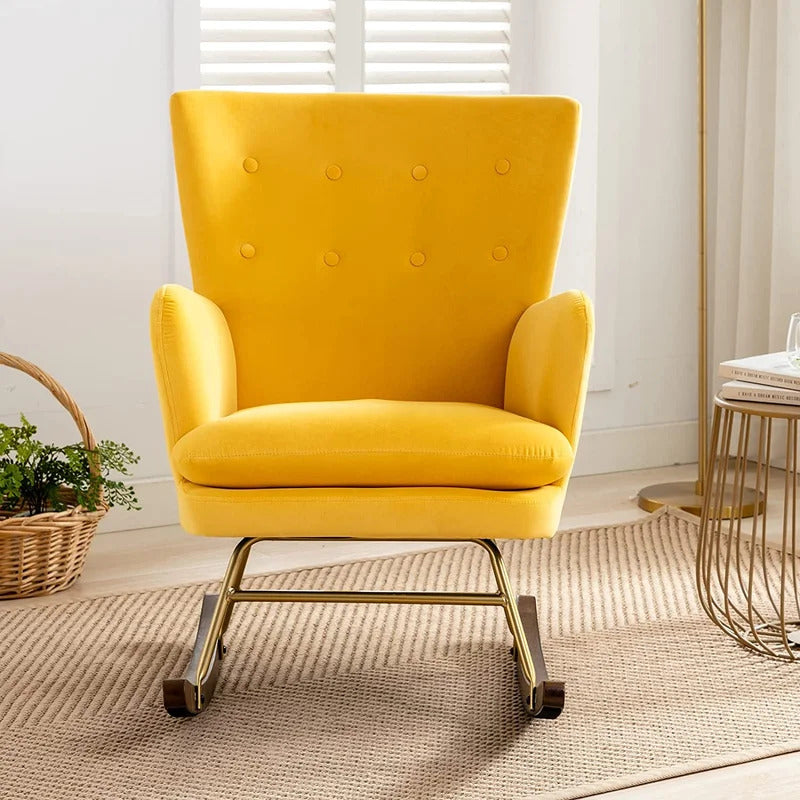 Rocking Chair: Buttoned Back Rocking Chair