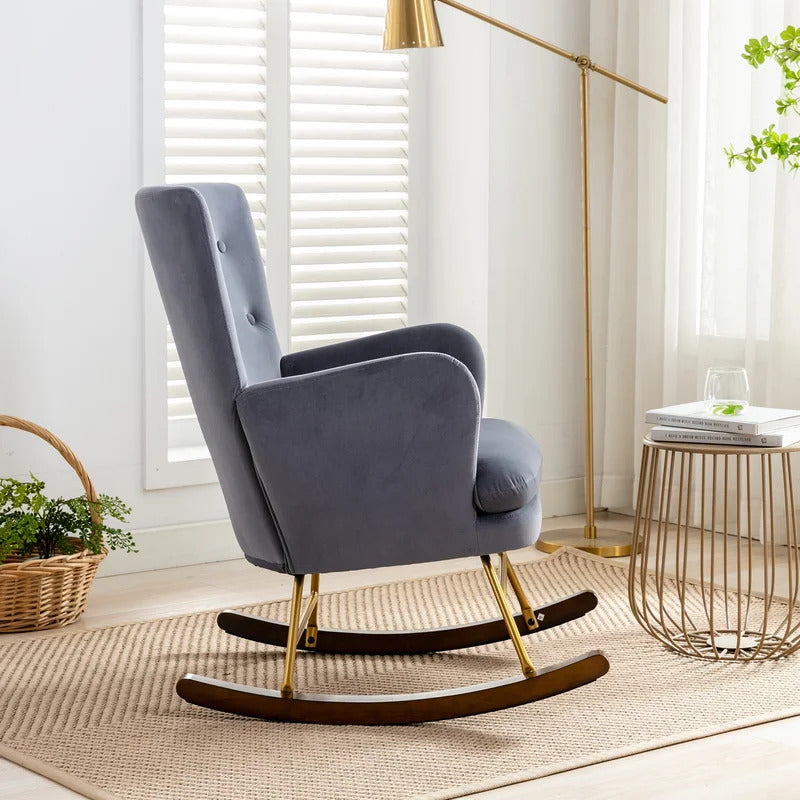 Rocking Chair: Buttoned Back Rocking Chair