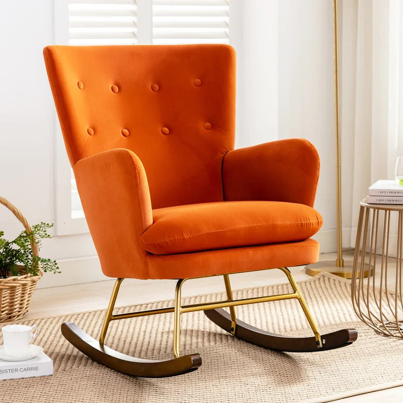 Rocking Chair: Buttoned Back Rocking Chair