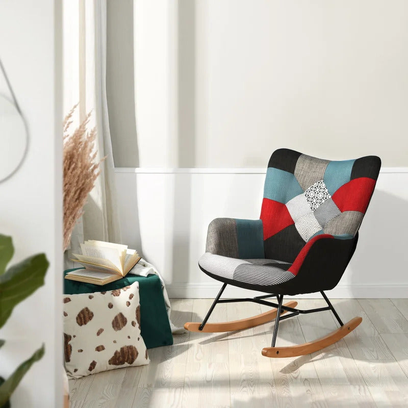Rocking Chair: Designer Fabric Rocking Chair