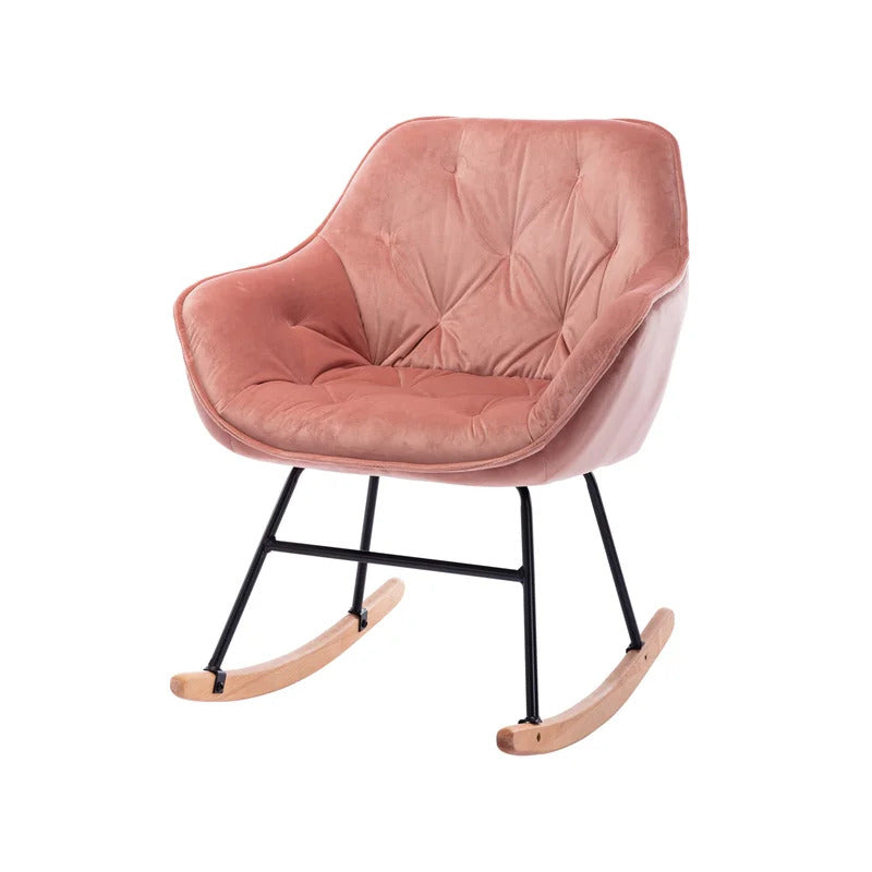 Rocking Chair: Modern Velvet Rocking Chair
