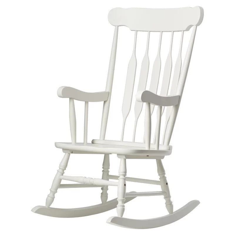 Rocking Chair: Solid Rubber Wood Rocking Chair