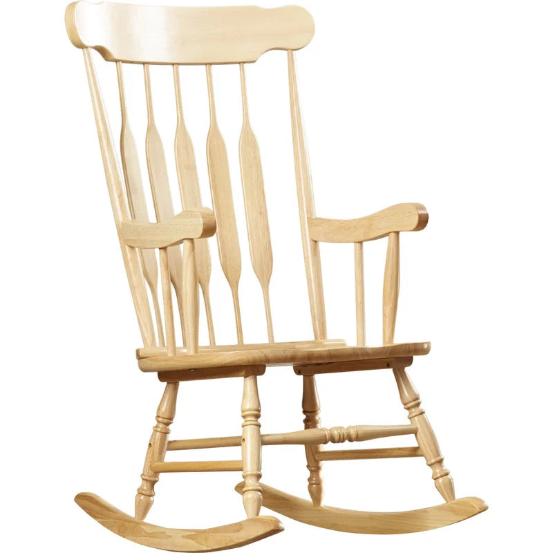 Rocking Chair: Solid Rubber Wood Rocking Chair