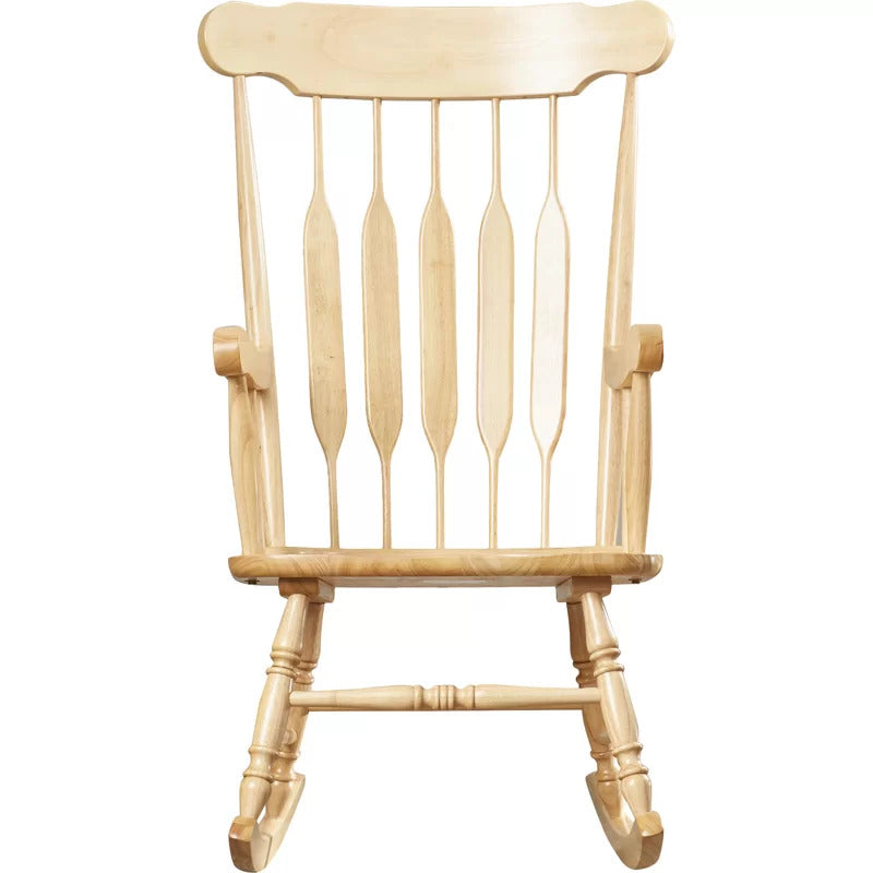 Rocking Chair: Solid Rubber Wood Rocking Chair