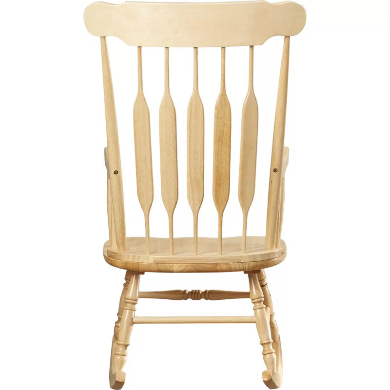 Rocking Chair: Solid Rubber Wood Rocking Chair