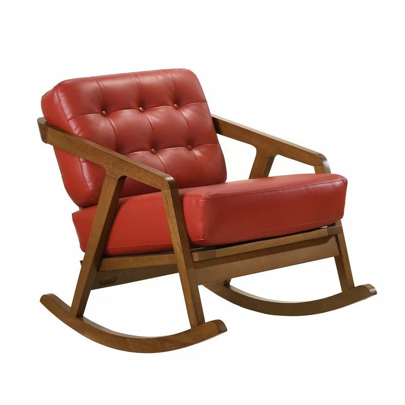 Rocking Chair: Tufted Buttoned Rocking Chair
