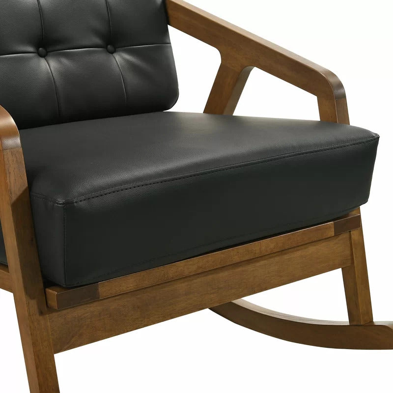 Rocking Chair: Tufted Buttoned Rocking Chair