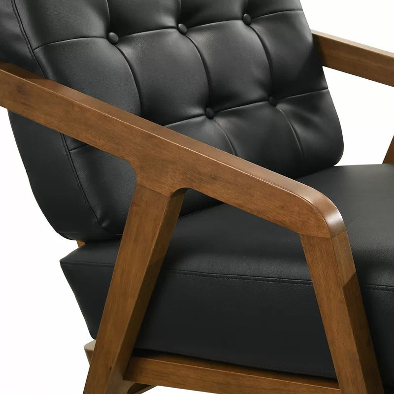 Rocking Chair: Tufted Buttoned Rocking Chair
