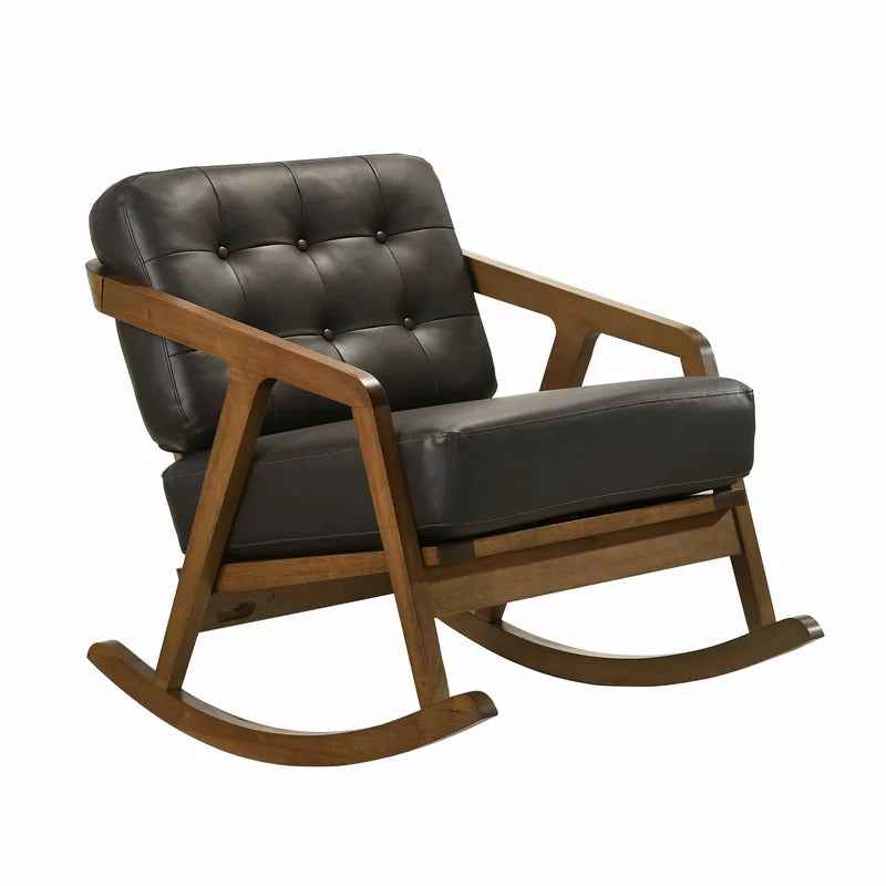Rocking Chair: Tufted Buttoned Rocking Chair