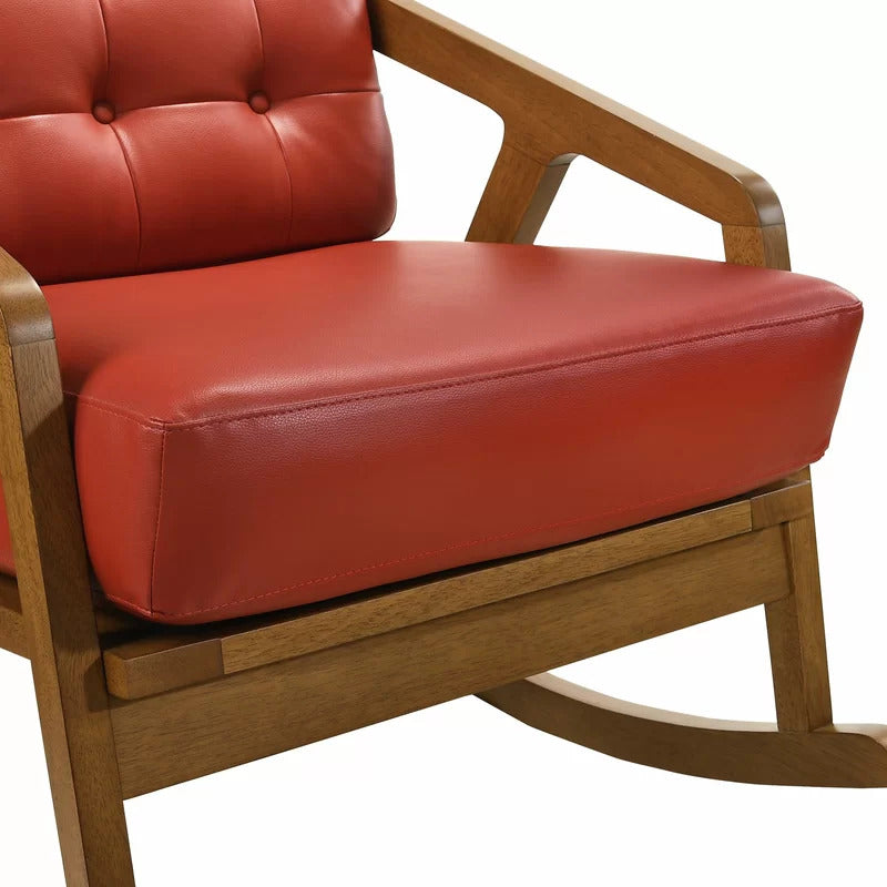 Rocking Chair: Tufted Buttoned Rocking Chair