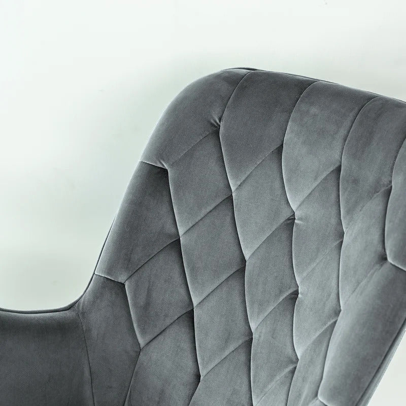 Rocking Chair: Tufted Velvet Rocking Chair
