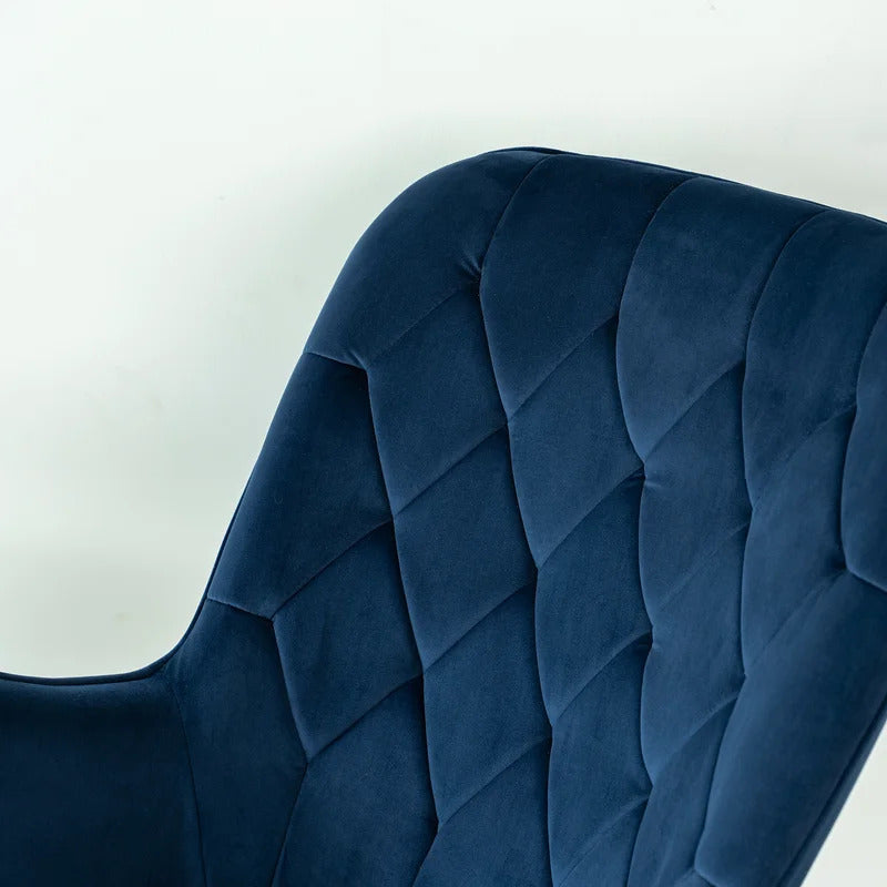 Rocking Chair: Tufted Velvet Rocking Chair