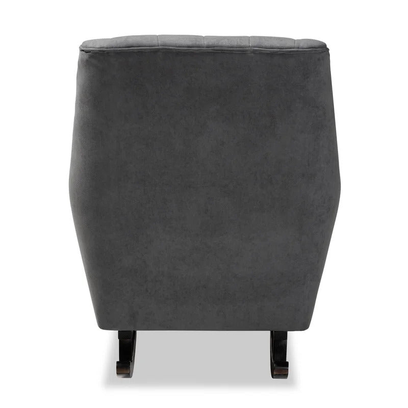 Rocking Chair: Upholstered Wood Rocking Chair