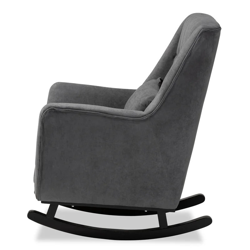 Rocking Chair: Upholstered Wood Rocking Chair