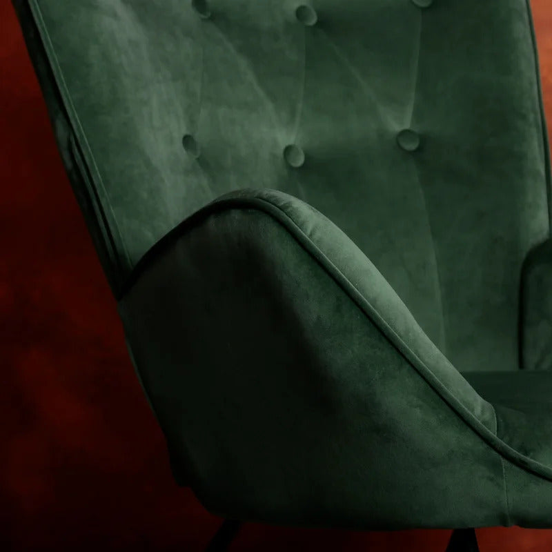 Rocking Chair: Velvet Fabric Rocking Chair