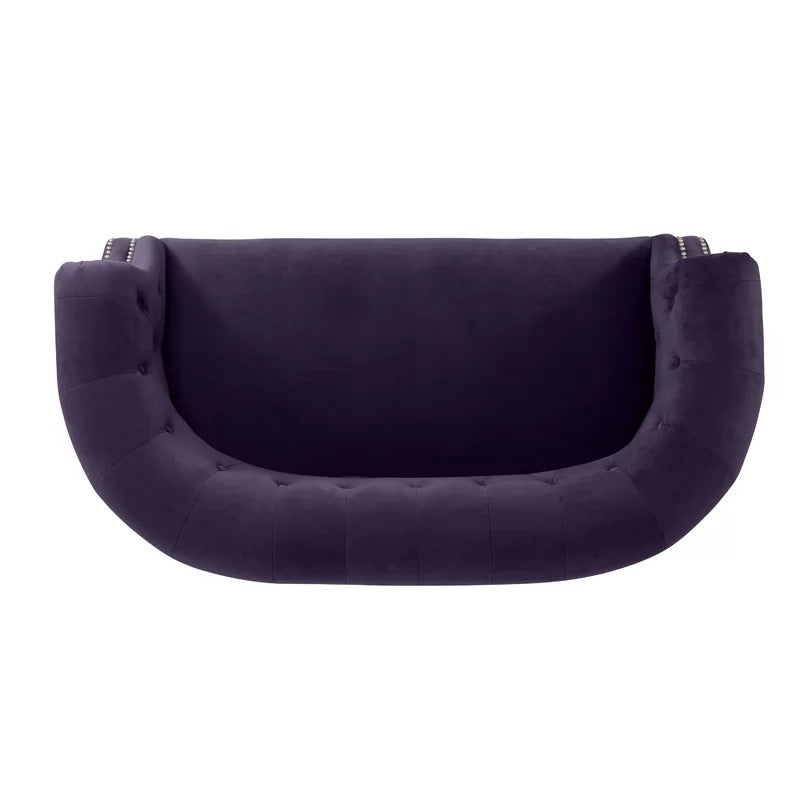 Office Sofa: Rolled Arm Chesterfield Loveseat