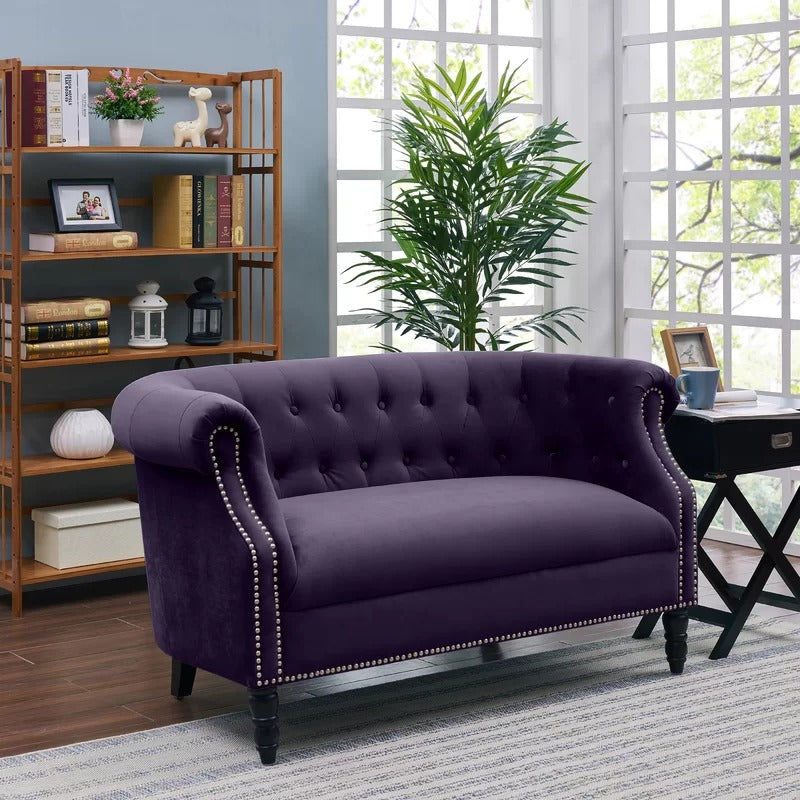 Office Sofa: Rolled Arm Chesterfield Loveseat