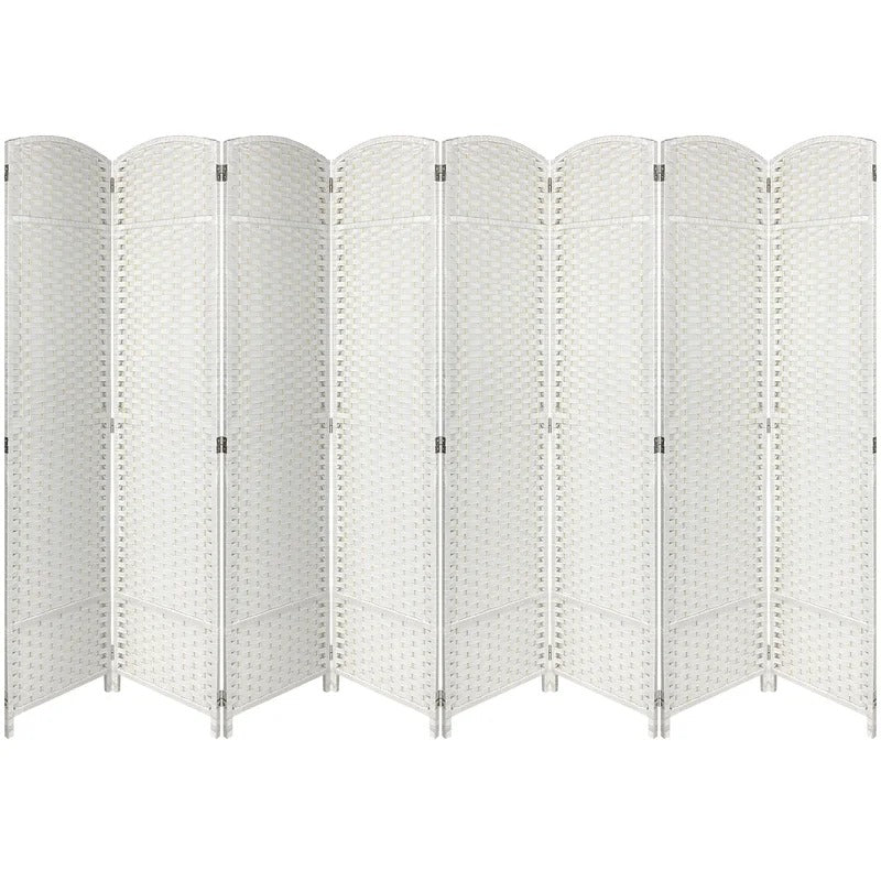 Room Dividers: 126'' W x 72'' H 8 - Panel Solid Wood Folding Room Divider