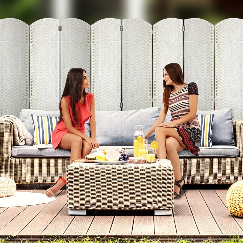 Room Dividers: 126'' W x 72'' H 8 - Panel Solid Wood Folding Room Divider