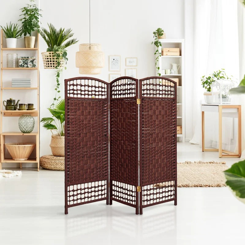 Room Dividers 47.25'' H Solid Wood Folding Room Divider