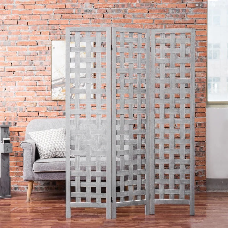 Room Dividers: 48.03'' W x 66.92'' H 3 - Panel Solid Wood Folding Room Divider