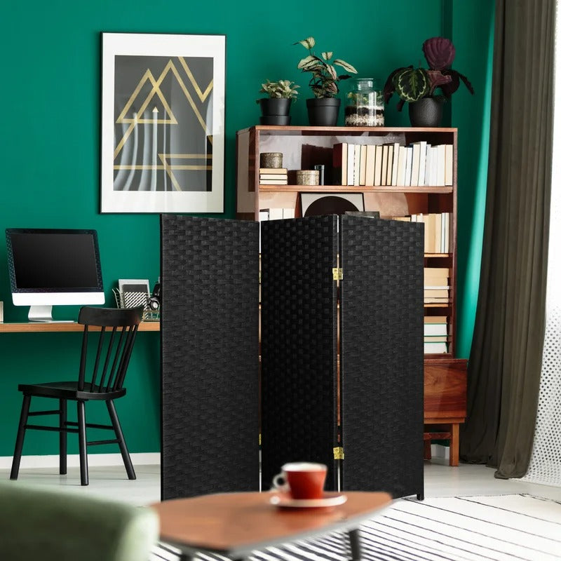 Room Dividers: 48'' W x 48'' H 3 - Panel Solid Wood Folding Room Divider
