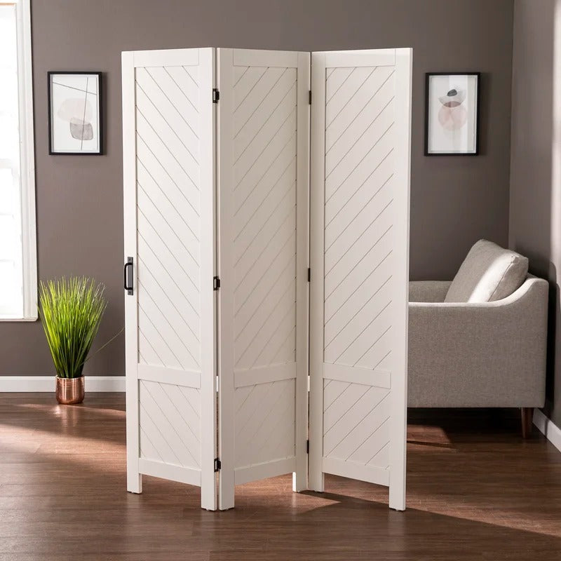Room Dividers: 50.5'' W x 67.25'' H 3 - Panel Folding Room Divider