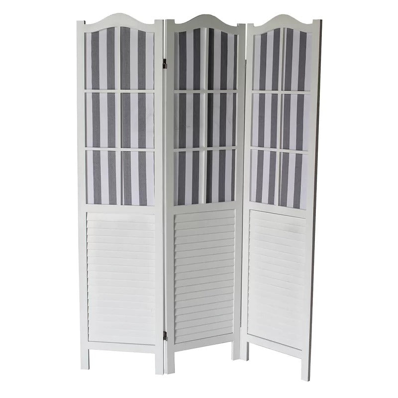 Room Dividers: 50'' W x 70'' H 3 - Panel Wood Folding Room Divider