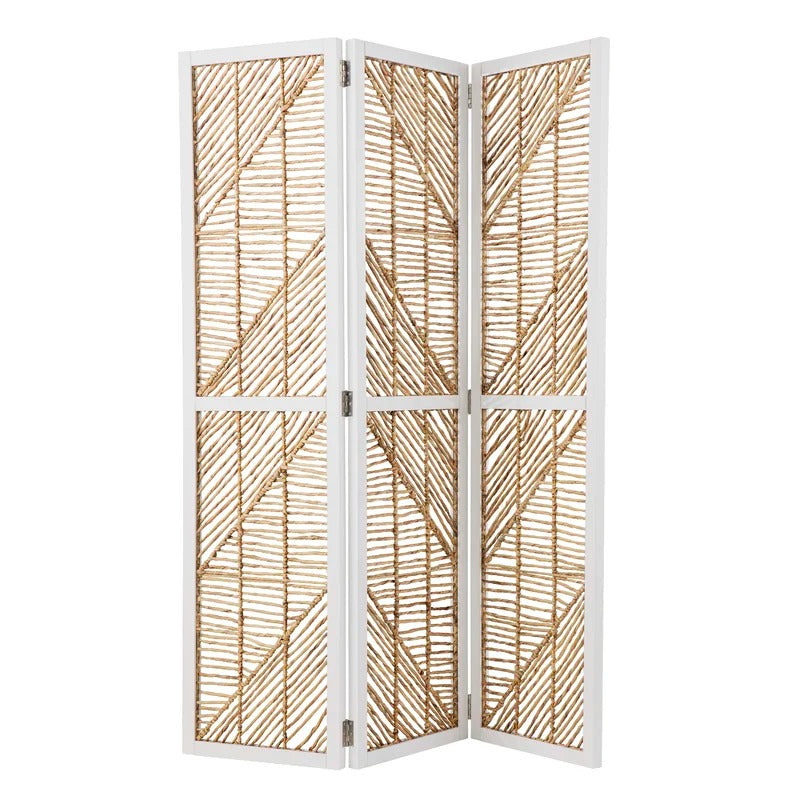 Room Dividers: 53'' W x 69'' H 3 - Panel Solid Wood Folding Room Divider
