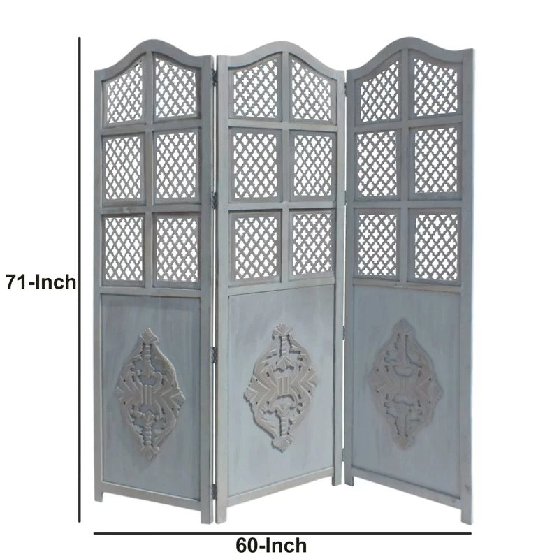Room Dividers: 60'' W x 71'' H 3 - Panel Folding Room Divider