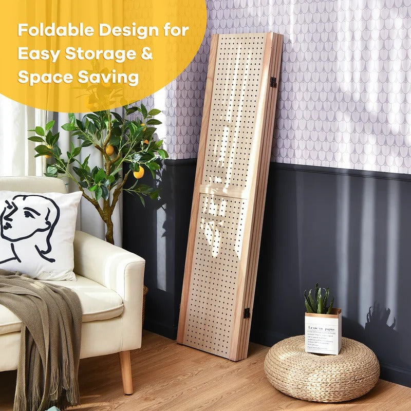 Room Dividers 61.5'' W x 60'' H 4 - Panel Folding Room Divider