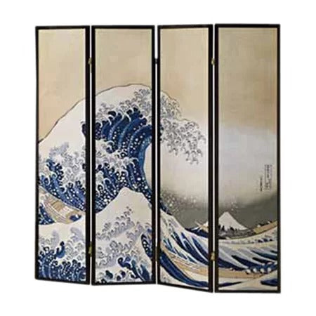 Room Dividers: 68'' W x 70'' H 4 - Panel Solid Wood Folding Room Divider