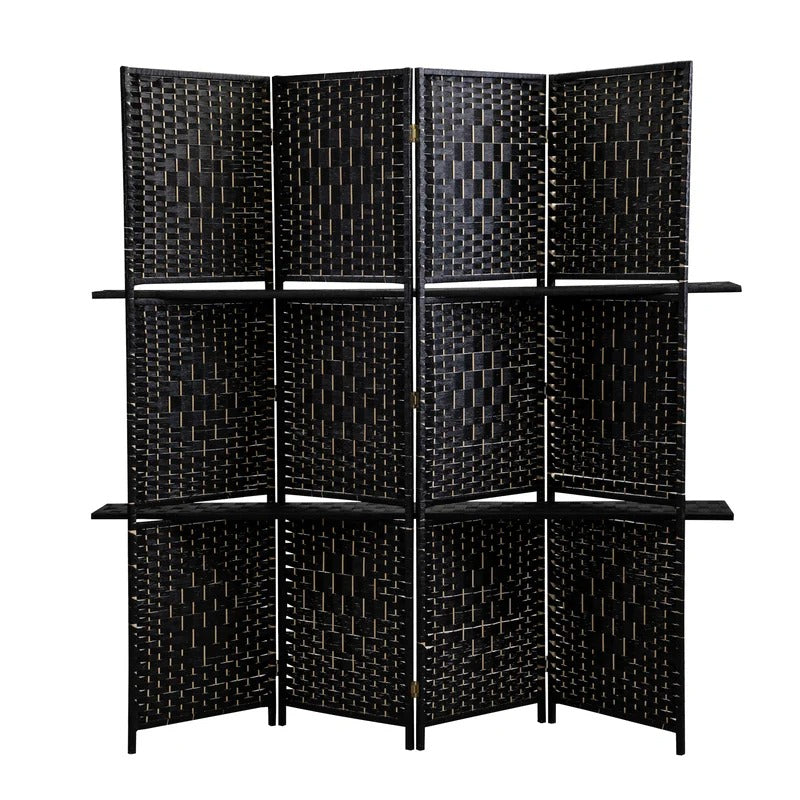 Room Dividers: 70.9'' W x 70.9'' H 4 - Panel Solid Wood Folding Room Divider