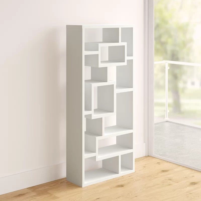 Room Dividers: 71'' H x 32'' W Geometric Bookcase