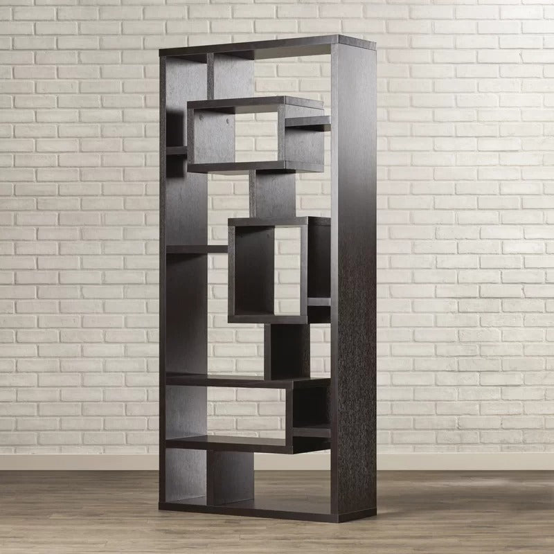 Room Dividers: 71'' H x 32'' W Geometric Bookcase