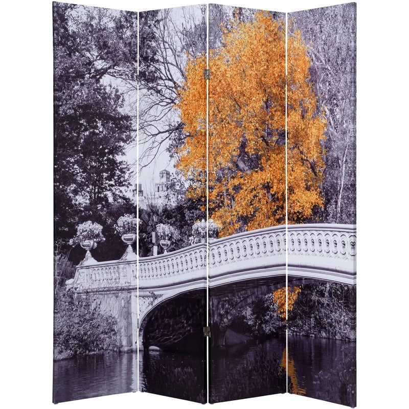 Room Dividers 71'' H Solid Wood Folding Room Divider
