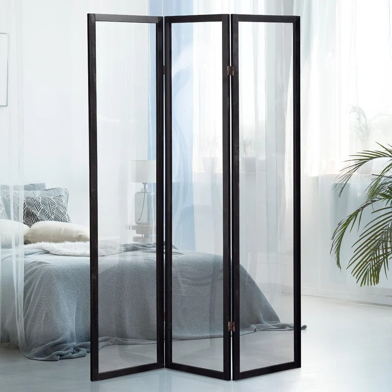 Room Dividers: 72'' H Solid Wood Folding Room Divider