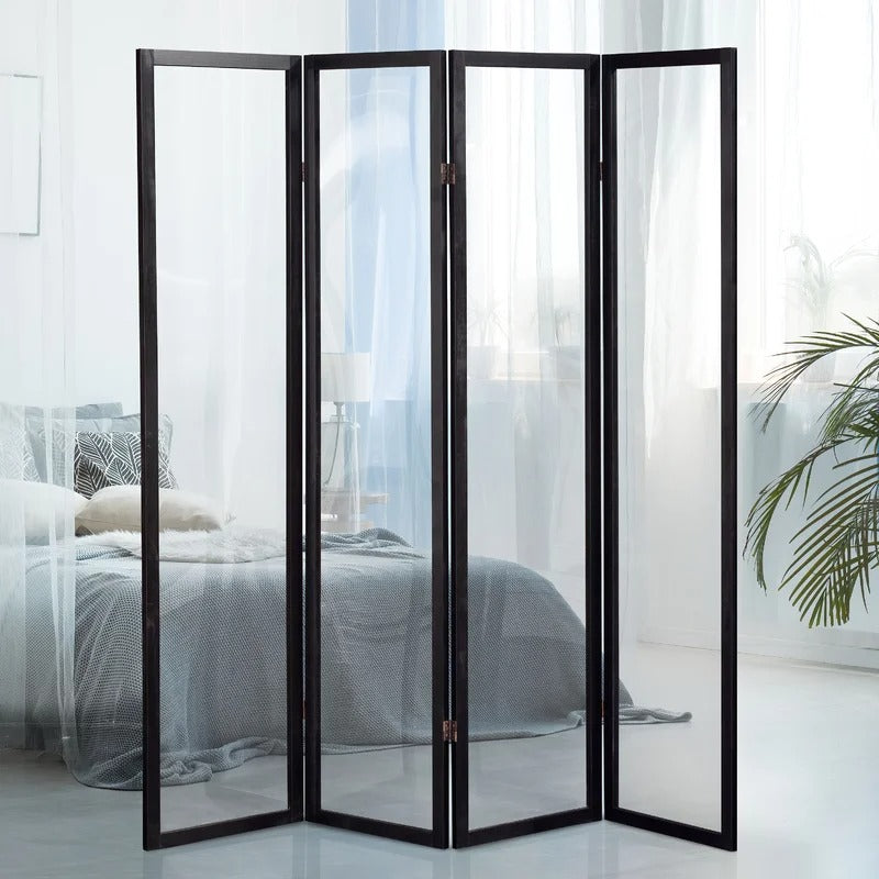 Room Dividers: 72'' H Solid Wood Folding Room Divider