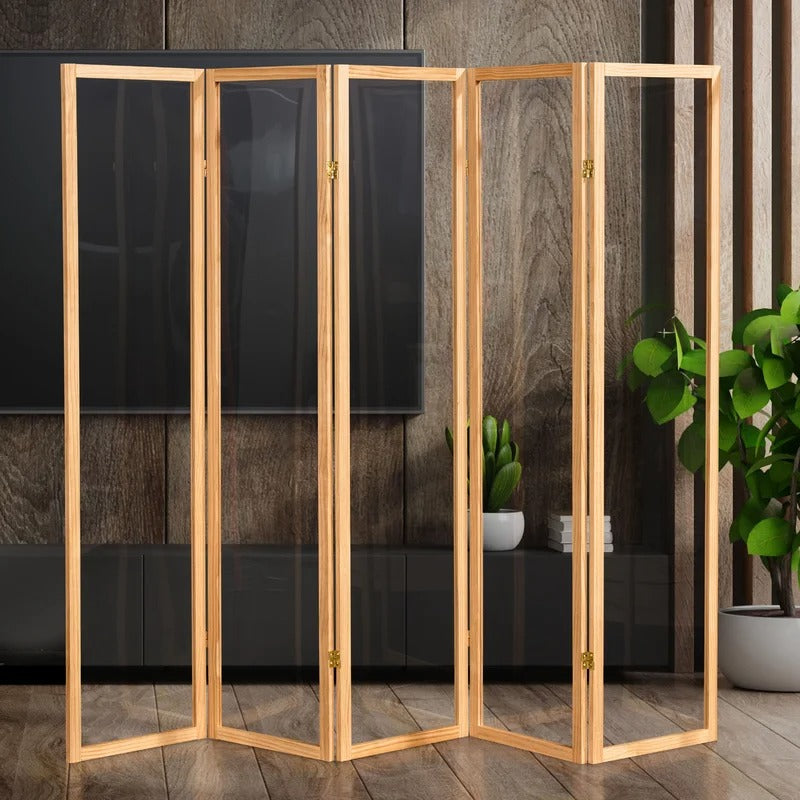 Room Dividers: 72'' H Solid Wood Folding Room Divider
