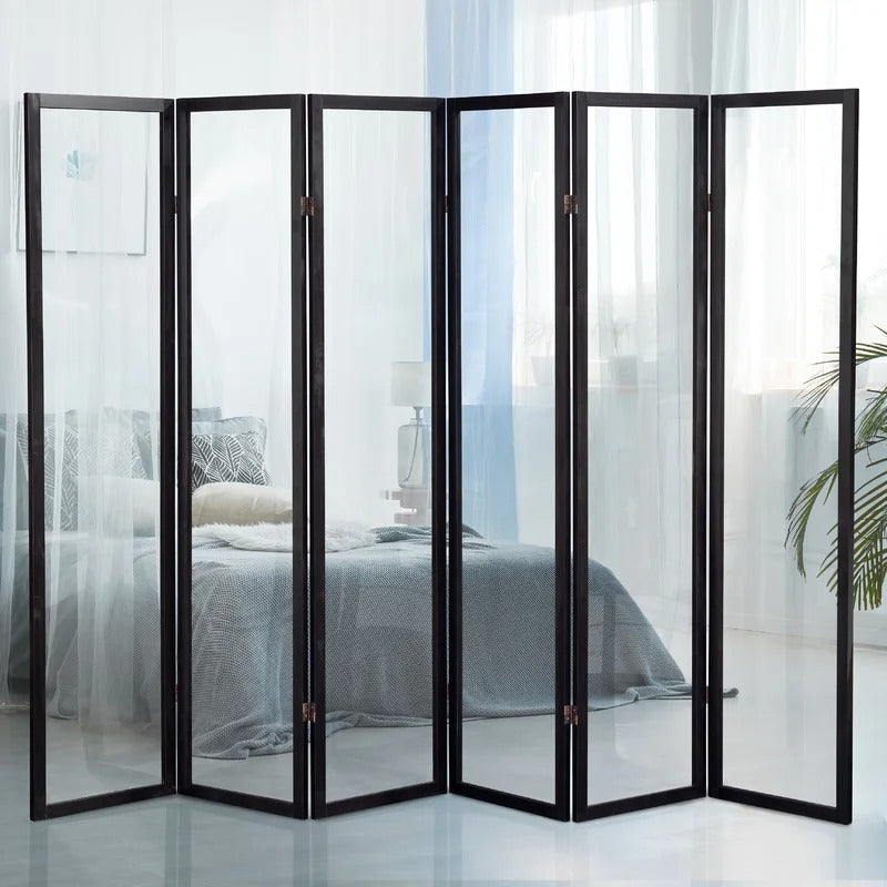 Room Dividers: 72'' H Solid Wood Folding Room Divider