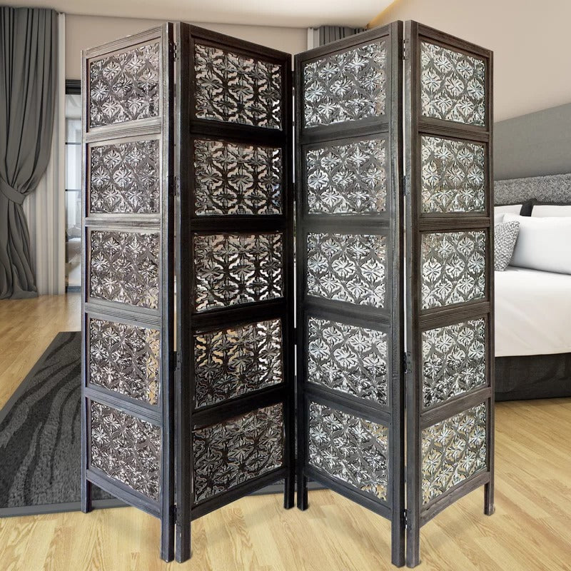 Room Dividers: 80'' W x 47'' H 4 - Panel Folding Room Divider