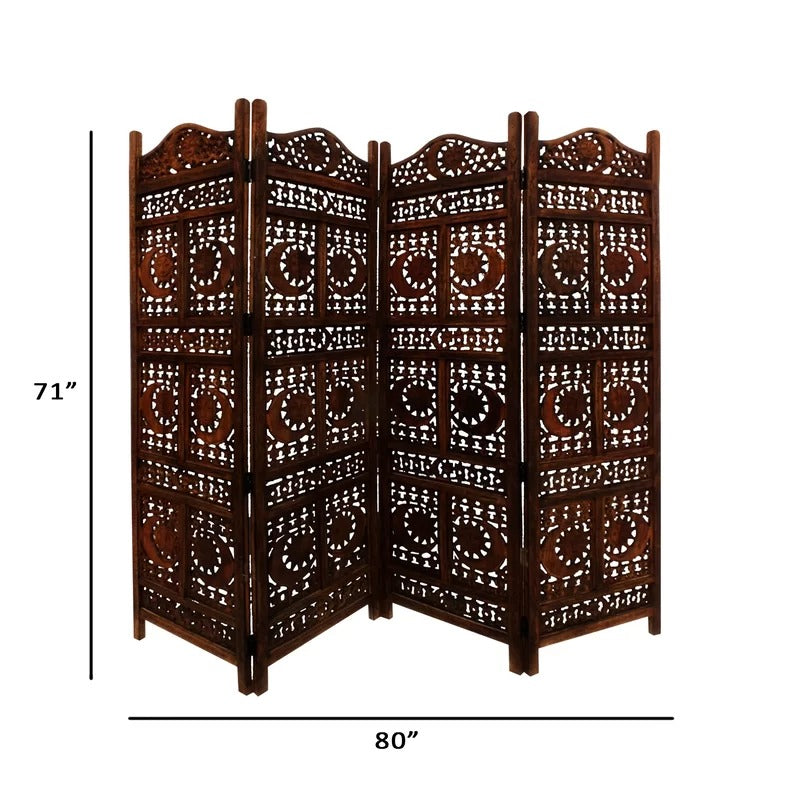 Room Dividers: 80'' W x 71'' H 4 - Panel Folding Room Divider