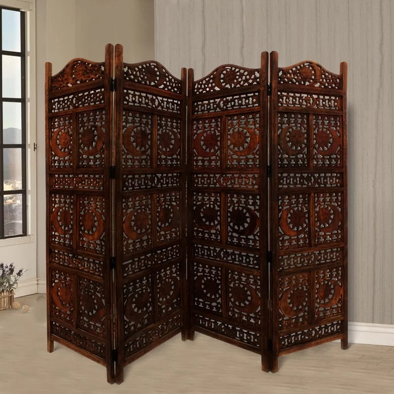 Room Dividers: 80'' W x 71'' H 4 - Panel Folding Room Divider