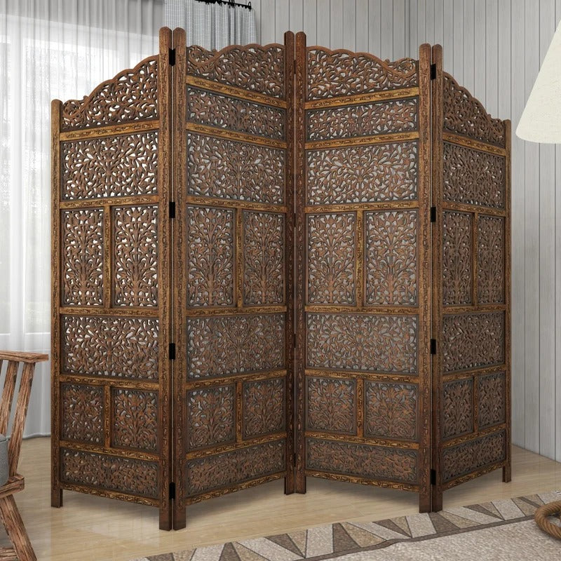 Room Dividers: 80'' W x 72'' H 4 - Panel Folding Room Divider