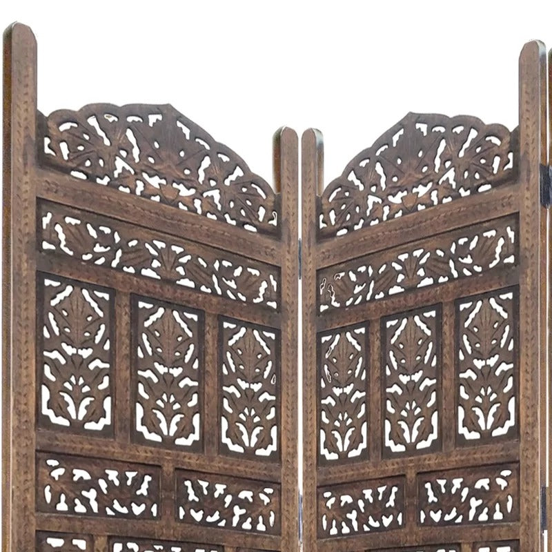 Room Dividers 80'' W x 72'' H 4 - Panel Wood Folding Room Divider