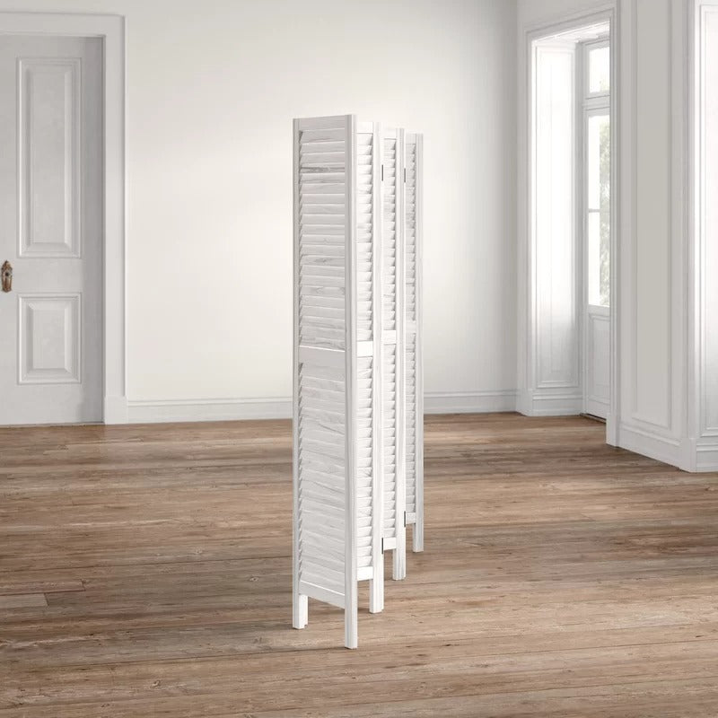 Room Dividers: 96'' W x 67'' H 6 - Panel Solid Wood Folding Room Divider