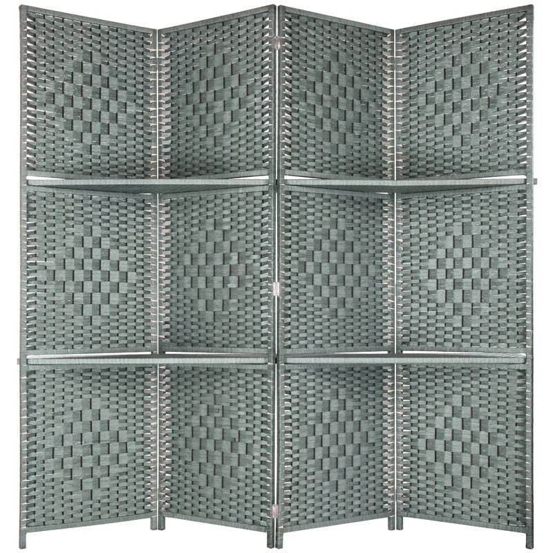 Room Dividers Modern Grey 4-Panel Room Divider